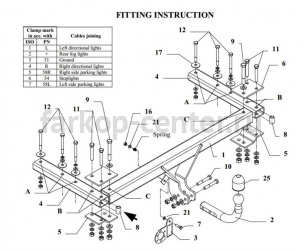 Фаркоп Auto-Hak для VOLKSWAGEN PASSAT B5 1996-2005. Артикул K43