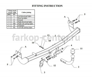 Фаркоп Auto-Hak для CITROEN C3 2002-2009. Артикул P 25