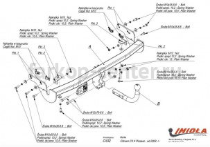 Фаркоп Imiola для CITROEN C3 PICASSO 2009-2017. Артикул C-032
