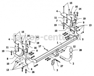 Фаркоп Auto-Hak для SUZUKI SX4 2006-2013. Артикул W 26