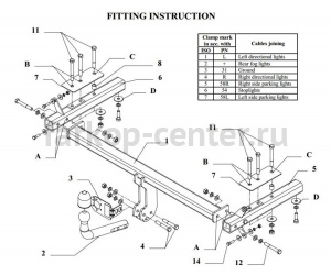 Фаркоп Auto-Hak для KIA CARENS 2001-2006. Артикул T 43