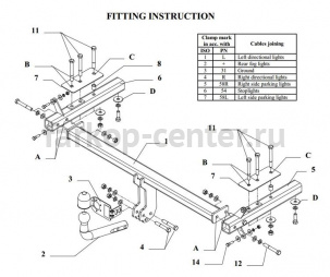 Фаркоп Auto-Hak для KIA CARENS 2001-2006. Артикул T 43