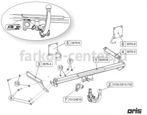 Фаркоп Bosal для MAZDA 6 2013-2019г. Артикул 051-053