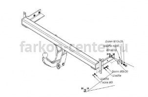 Фаркоп Bosal Russia для HYUNDAI SONATA EF 1999-2005. Артикул 4230-A