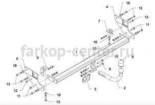 Фаркоп Auto-Hak для HYUNDAI i30 2007-2012. Артикул J 57