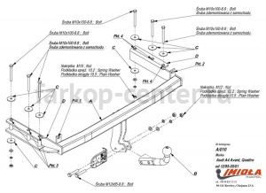 Фаркоп Imiola для AUDI A4 1994-2000. Артикул A-010