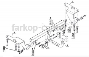 Фаркоп Steinhof для TOYOTA COROLLA E160/E170 2013-2019г. Артикул T-128