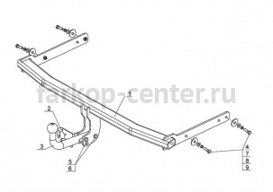 Фаркоп Avtos для VOLKSWAGEN JETTA 6 2011-2019г. Артикул VW32