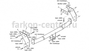 Фаркоп Bosal для MITSUBISHI L200 1996-2006. Артикул 022-461