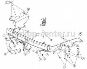 Фаркоп Brink для TOYOTA VERSO 2009-2013. Артикул 565700