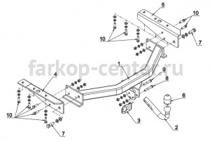 Фаркоп Auto-Hak для DODGE NITRO 2007-2011. Артикул JP 08