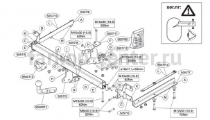Фаркоп Brink для HONDA ACCORD 2008-2012. Артикул 505700