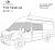 Фаркоп для FORD TRANSIT. Без выреза в бампере. с 2000 по 2014 г.в. - (без ступеньки)