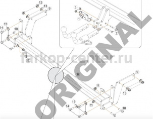 Фаркоп Aragon для CITROEN C4 PICASSO 2013-2019г. Артикул E1220BV