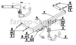 Фаркоп Steinhof для SKODA YETI 2009-2014. Артикул S-356