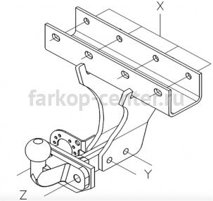 Фаркоп Westfalia для JEEP WRANGLER JK 2007-2018. Артикул 342104600001