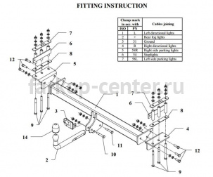 Фаркоп Auto-Hak для NISSAN PATROL Y61 1998-2010. Артикул V 02