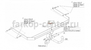 Фаркоп Bosal Russia для FORD C-MAX 2003-2010. Артикул 3967-A