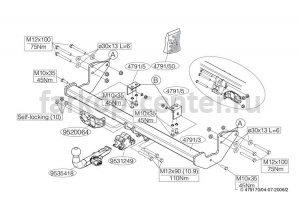 Фаркоп Brink для MERCEDES-BENZ VITO W639 2003-2014. Артикул 479100