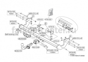 Фаркоп Brink для MERCEDES-BENZ VITO W639 2003-2014. Артикул 479100