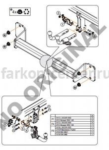 Фаркоп Aragon для BMW 3-SERIES F34 Gran Turismo 2013-2019г. Артикул E0800JV