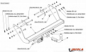 Фаркоп для MERCEDES-BENZ VANEO. Без выреза в бампере. W414 с 2002 по 2006 г.в.
