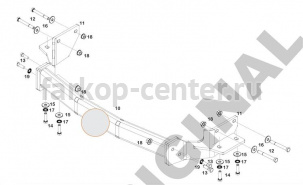 Фаркоп Aragon для KIA SORENTO 2012-2019г. Артикул E2503CV