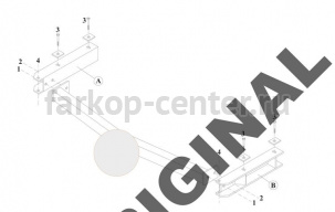 Фаркоп Aragon для AUDI A6 2004-2011. Артикул E0406AA