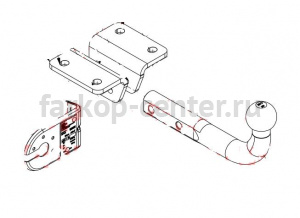Фаркоп Imiola для VOLKSWAGEN AMAROK 2010-2019г. Артикул W-035