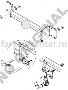 Фаркоп Aragon для VOLVO XC90 2015-2019г. Артикул E6807BA