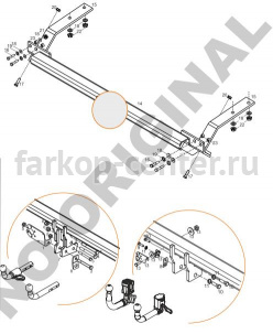 Фаркоп Aragon для CITROEN C4 седан 2010-2019г. Артикул E1221AA