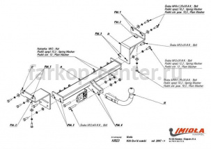 Фаркоп Imiola для KIA CEED универсал 2007-2012. Артикул K-023