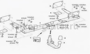 Фаркоп Westfalia для OPEL MERIVA B 2010-2019г. Артикул 314392600001