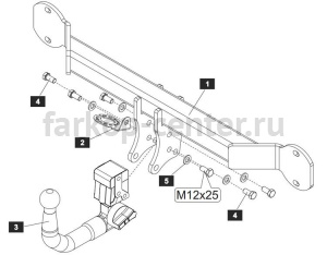 Фаркоп Baltex для BMW X3 F25 2010-2017. Артикул 03.2017.32