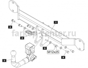 Фаркоп Baltex для BMW X3 F25 2010-2017. Артикул 03.2017.32