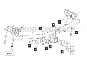 Фаркоп Baltex для FORD EXPLORER 2011-2015. Артикул 08.2247.32