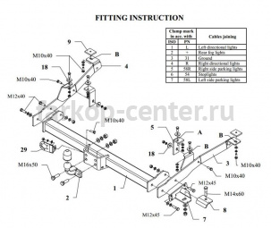 Фаркоп Auto-Hak для CITROEN JUMPER 1994-2006. Артикул R 24