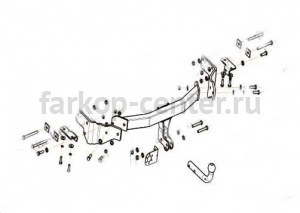 Фаркоп Bosal Russia для HYUNDAI GRAND SANTA FE 2014-2019г. Артикул 4258-A