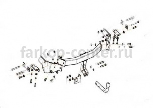 Фаркоп Bosal Russia для HYUNDAI GRAND SANTA FE 2014-2019г. Артикул 4258-A