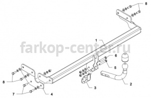 Фаркоп Auto-Hak для HYUNDAI ACCENT 2006-2011. Артикул J 56