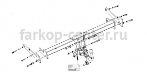 Фаркоп Bosal Russia для VOLKSWAGEN PASSAT B7 2010-2015. Артикул 2154-AK41