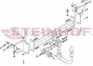 Фаркоп Steinhof для JEEP CHEROKEE KL 2014-2019г. Артикул J-065