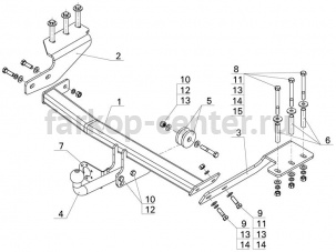 Фаркоп Avtos для HAVAL H6 2014-2019г. Артикул HV01