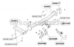 Фаркоп Brink для LAND ROVER FREELANDER 2006-2015. Артикул 424800