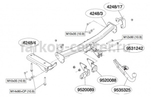 Фаркоп Brink для LAND ROVER FREELANDER 2006-2015. Артикул 424800
