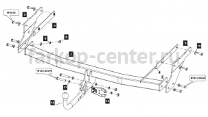 Фаркоп Baltex для FORD FOCUS 3 2011-2019. Артикул 08.2359.12