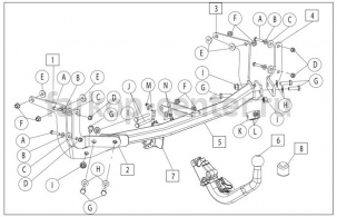 Фаркоп Brink для CITROEN C4 PICASSO 2013-2019г. Артикул 546700