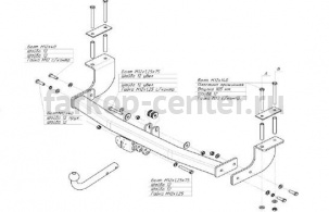 Фаркоп Bosal Russia для FORD ESCAPE 2007-2012. Артикул 3963-A