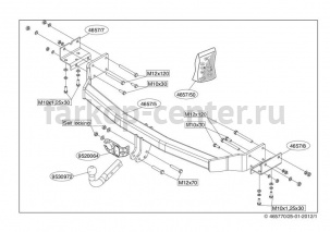 Фаркоп Brink для HYUNDAI SANTA FE  2006-2012. Артикул 465700