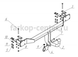 Фаркоп Avtos для CHEVROLET LACETTI седан 2004-2013. Артикул CV03